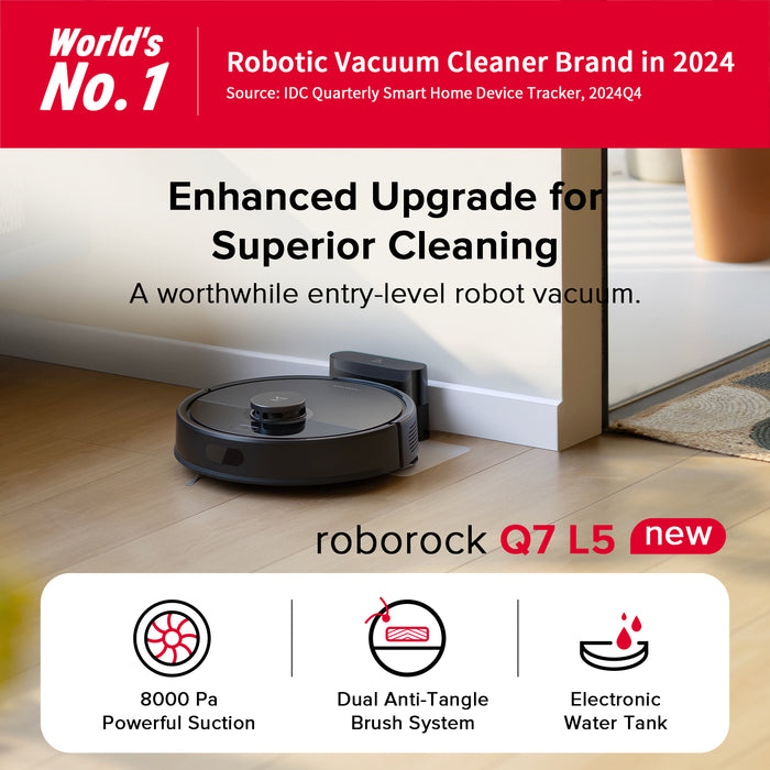 roborock q7 l5 ロボット掃除機モップ(8000paの強力な吸引力)