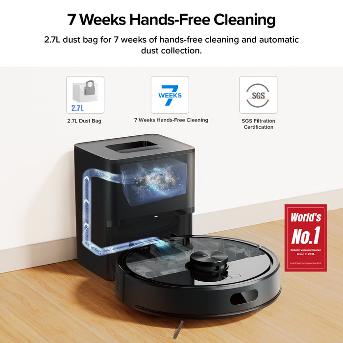 roborock q7 m5 ロボット掃除機モップ、自動ゴミ捨てドック搭載(q7 max からアップグレード)